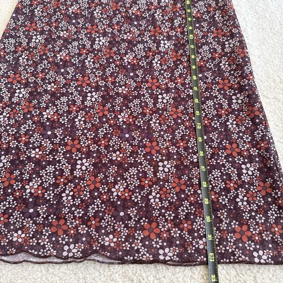 Y2K Floral Mesh Midi Skirt Sz M Fairy Grunge Ditzy Floral Fairycore 90s Daisy - Picture 7 of 7